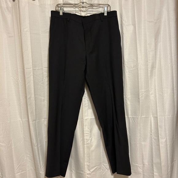 Kenneth Cole Awearness Black Heather Wool Blend Modern Fit Trousers, 35W x 30L - Picture 2 of 13